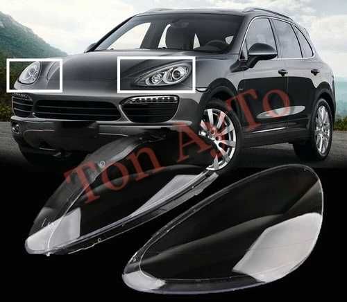 Стъкла Капаци Фарове Порше Cayenne Porsche 2010 - 2015 Стъкла Фарове Комплект