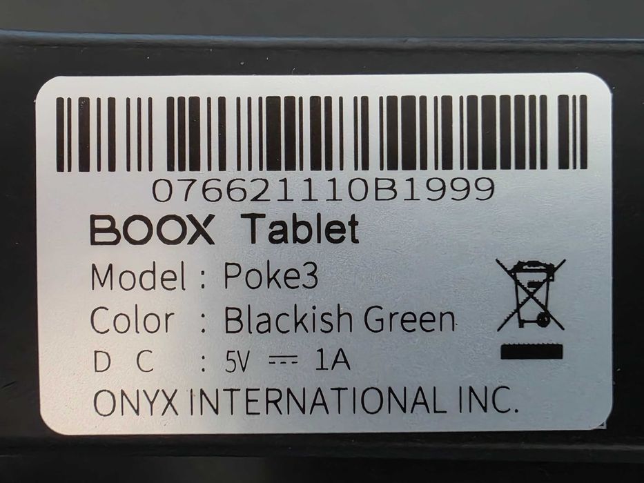 Onyx Boox Poke 3 - 6" E-ink Tablet