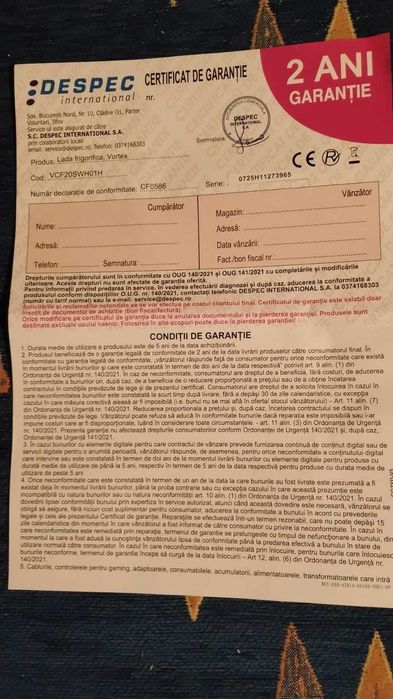 Lasă frigorifică Vortex