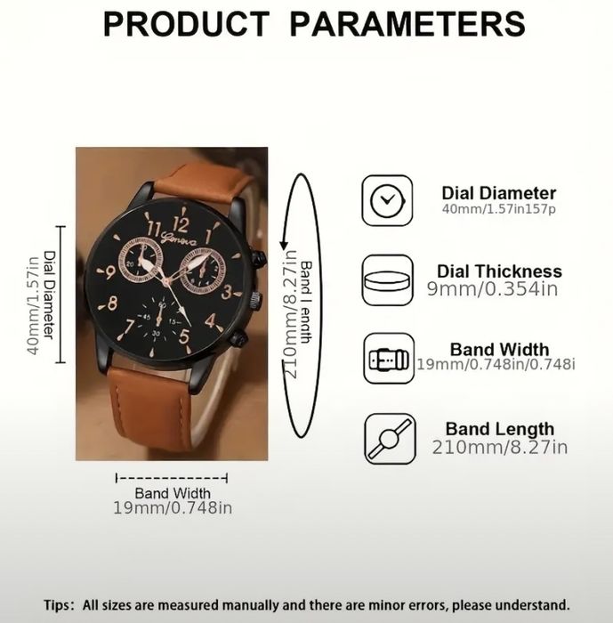 4 шт. Мужские деловые кварцевые часы soat watch кожаные и браслети