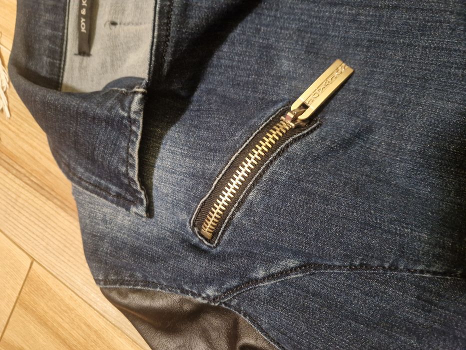 Дънково яке с кожени ръкави-м размер