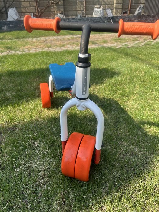 Bicicletă , tricicleta fără pedale 2 în 1 Alb-Portocaliu Copii