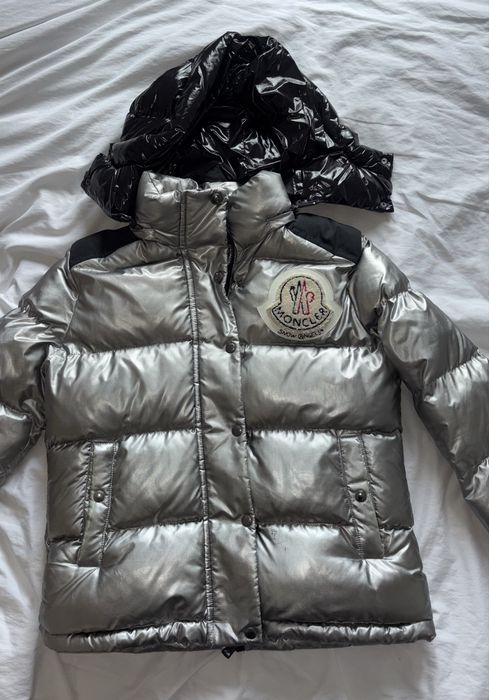 Geaca argintie metallic puffer - marimea L