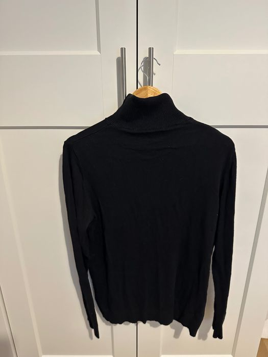 Pulover cu guler înalt, negru, bărbați, L, Product