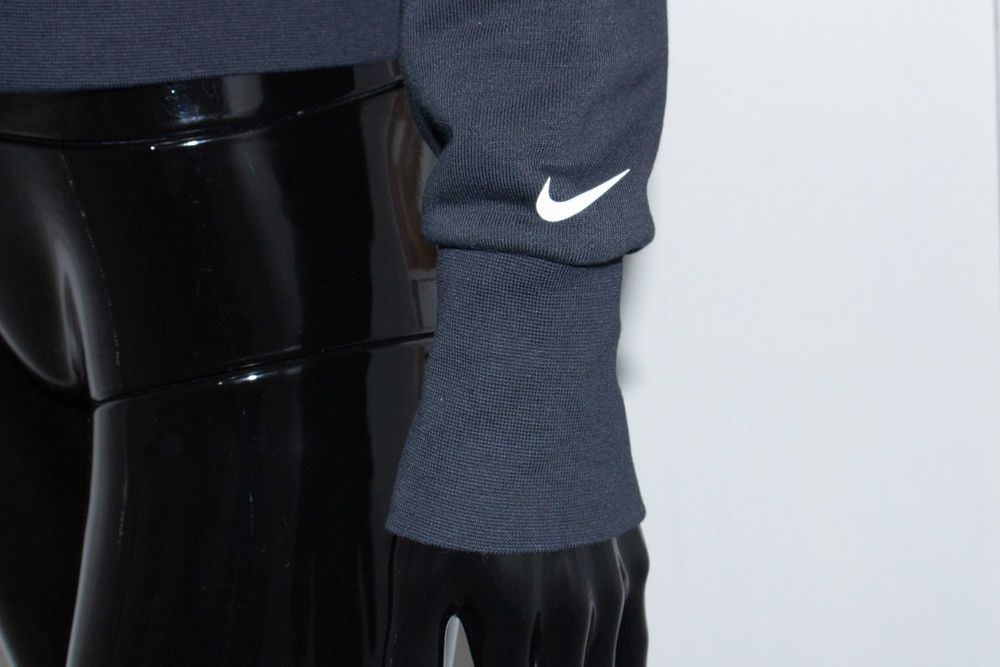 Nike оригинален дамски суичър черен пуловер с релефно лого S