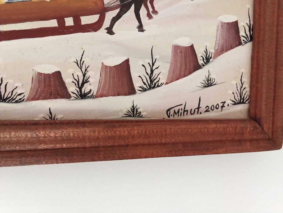 Pictura naiva, tablou, de Petru Mihut
