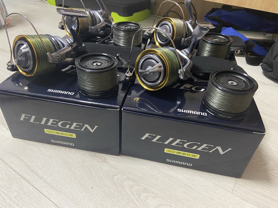 Mulinete Shimano Fliegen 35 SD similare cu shimano power aero 14000, ca noi, factura garantie
