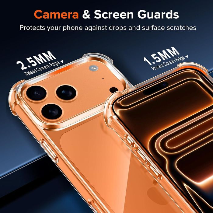 Прозрачен силиконов удароустойчив кейс за apple iphone 17 pro max