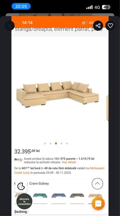 Coltar modular Mobexpert piele