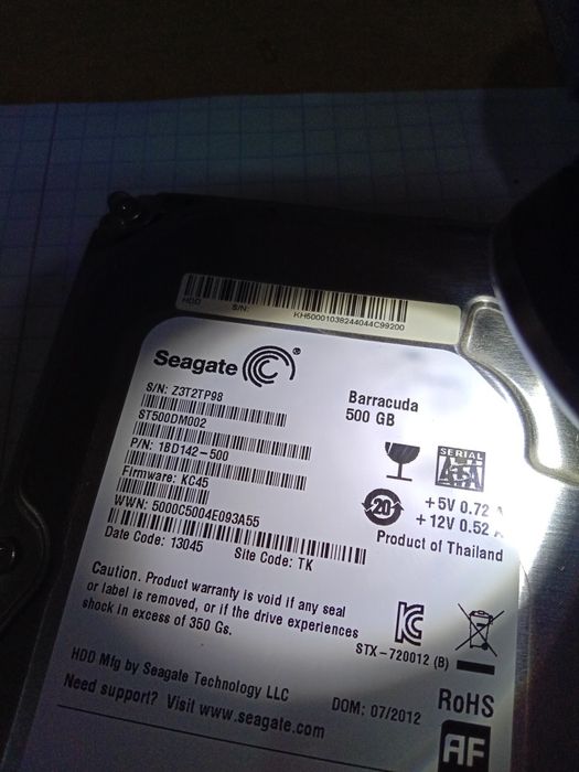 Жесткий диск HDD 500GB 3.5"