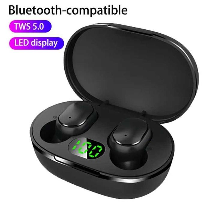Casti Bluetooth Wireless. TWS Earbud cu Tehnologie BT 5.0 Negru