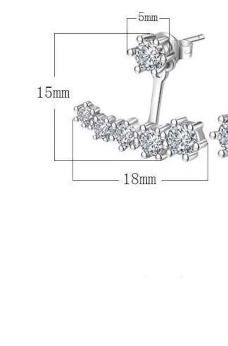 Сребърни обеци с цирконий