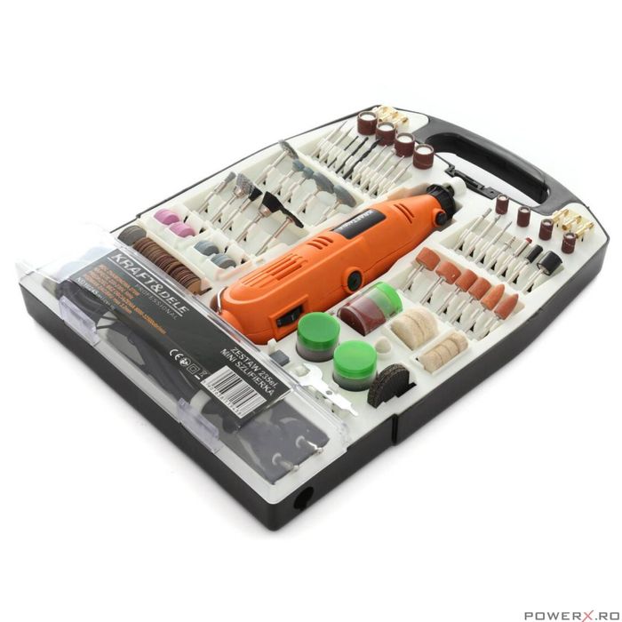 Mini polizor 270 W, biax 235 piese, 32500 rpm, Kraft