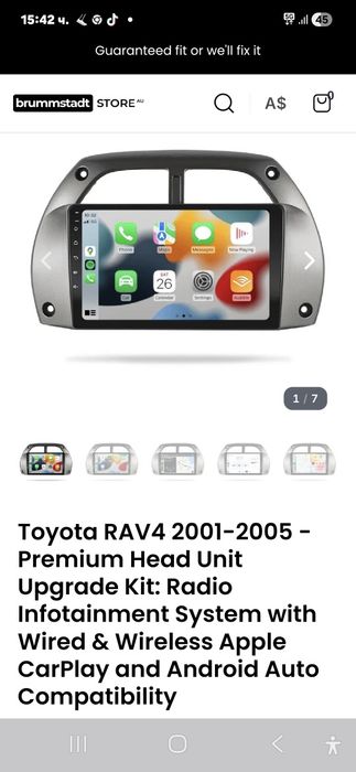 Оригинална навигация.Bluetoot.Usb.Android Toyota Rav 4 2001/2005г.