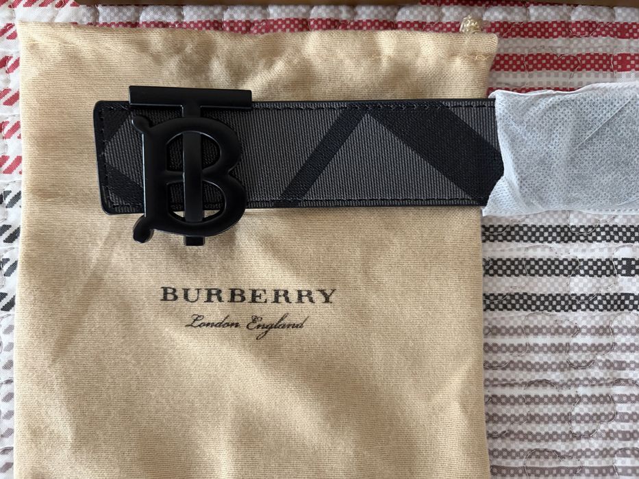 Мъжки Колан Естествена Кожа Burberry
