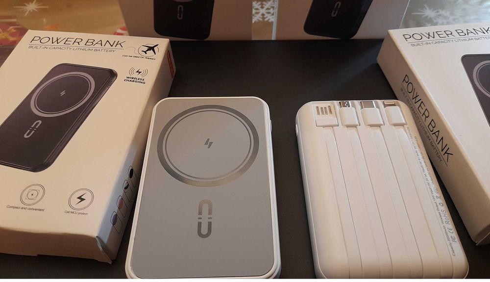baterie externa 10000mA powerbank MagSafe wireless , usb , type c