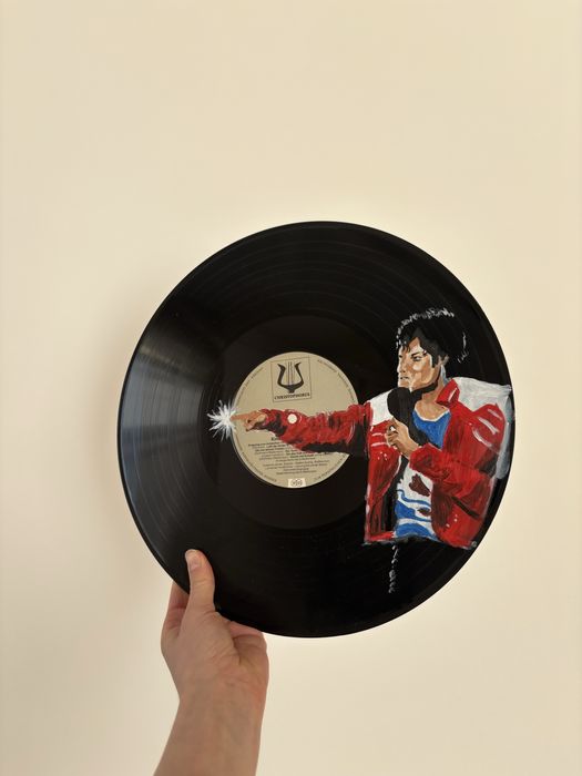 Disc vinil pictat manual - Michael Jackson