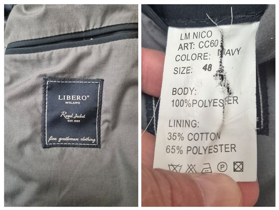Palton Libero Milano Royal Jacket, Slim Fit, Bărbați - 48 (M)