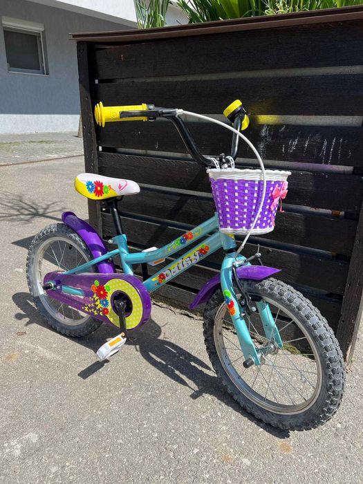 Bicicleta Copii DHS - 16 Inch, Turcoaz