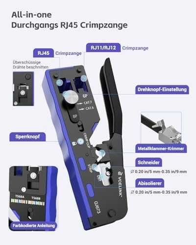 VCELINK мрежов комплект RJ45 клещи + тестер
