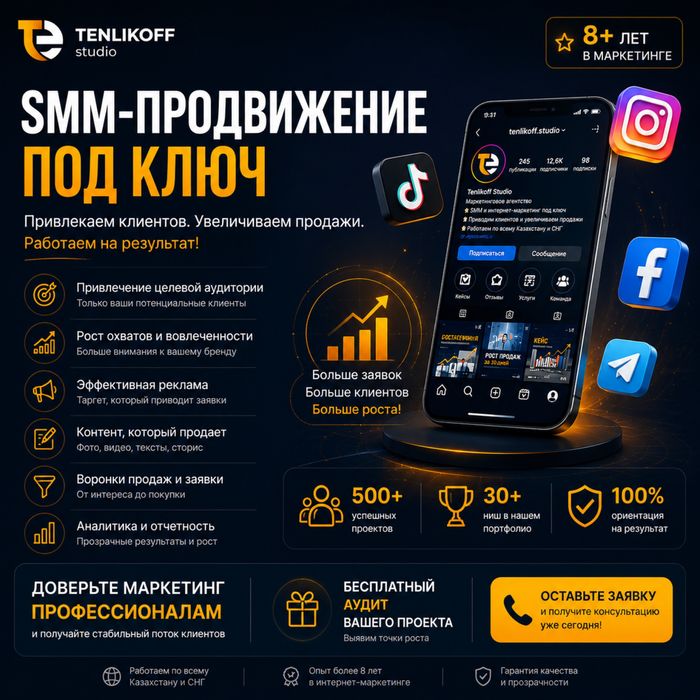 SMM/СММ продвижение и интернет-маркетинг под ключ
