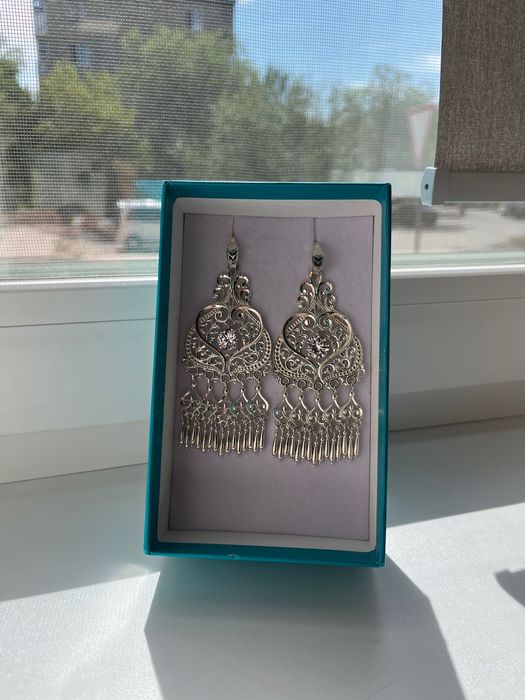 Серебряные серьги УРУУ 925 пробы — 45,58 г