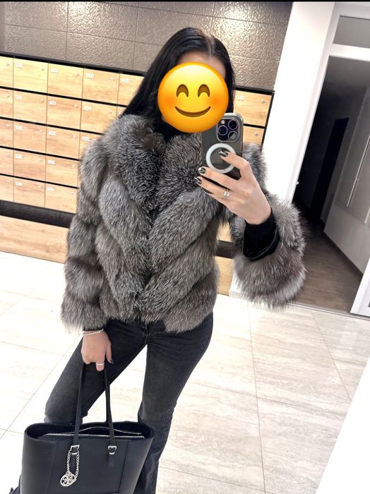 Blana naturala vulpe argintie