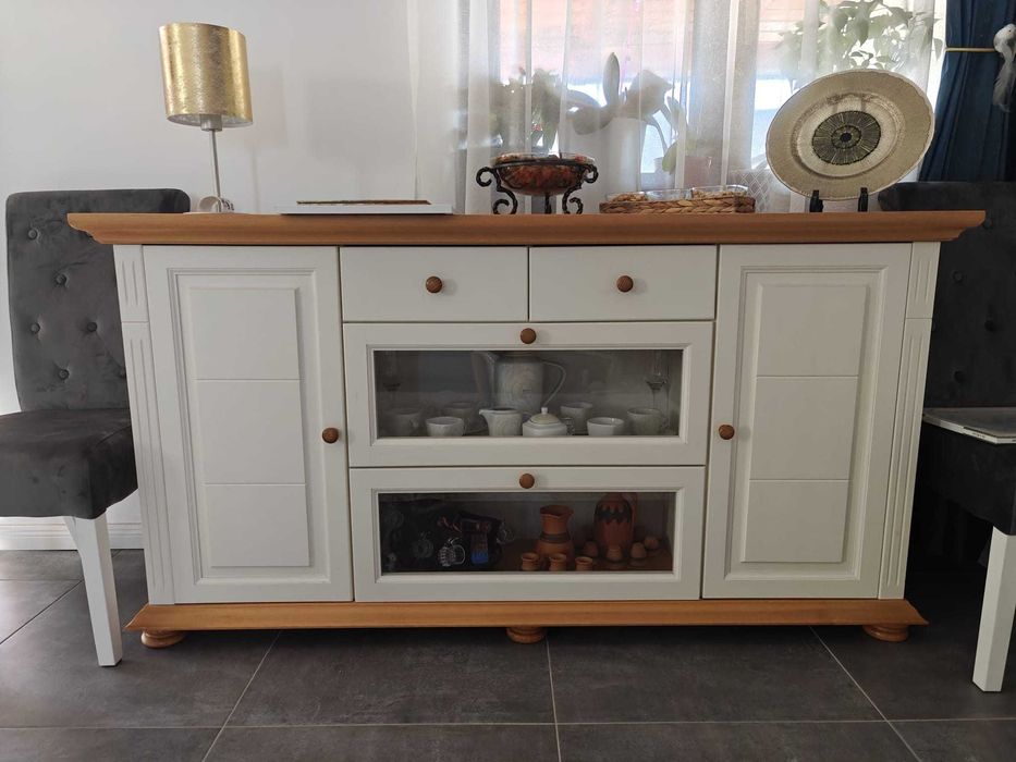 Set mobila living Bucovina (Romantica), lemn masiv 6 piese