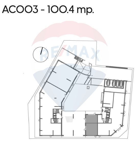 Spațiu comercial / birouri de vânzare (100.4 mp)– zona centrală