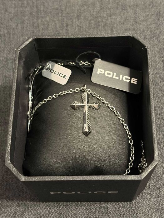 Lanț Police din oțel inoxidabil cu pandantiv cruce
