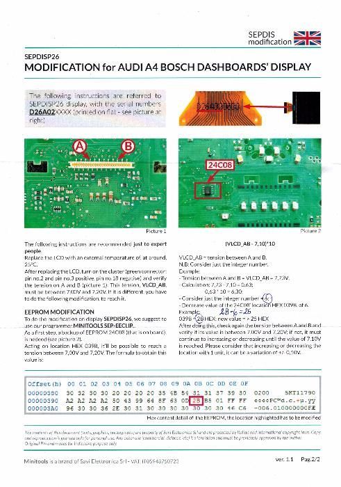 Дисплей Full Fis за audi a4 b6,b7 километраж Bocsh rb8/rb4 (2005-2008)