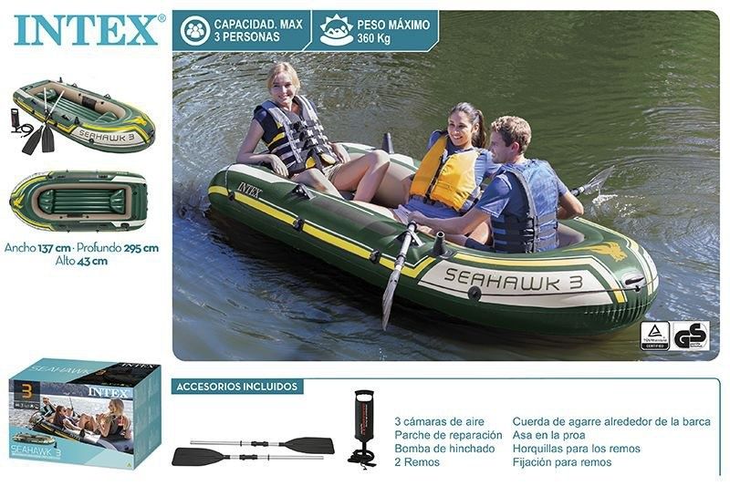 INTEX 68380 надувной лодки(360кг). БЕСПЛАТНО Доставка.