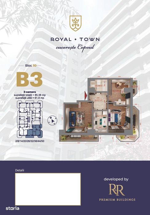 Finalizat!Apartament de vanzare, 3 camere decomandat, Iasi-Copou