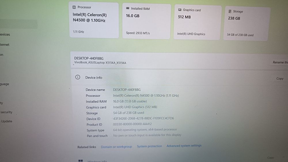 Laptop Asus Vivobook