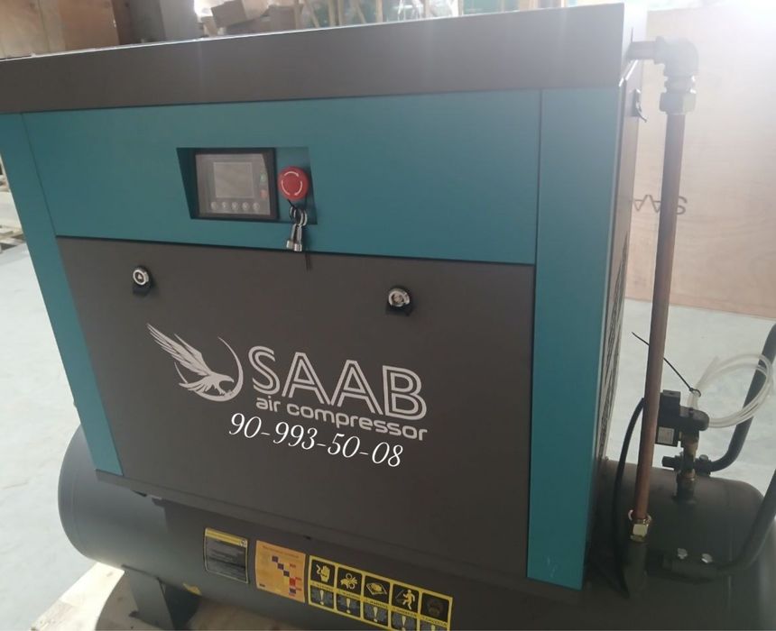 7,5 кВт винтовой компрессор SAAB бренди 0,95 м3/мин 10 бар ГАРАНТИЙНЫЙ
