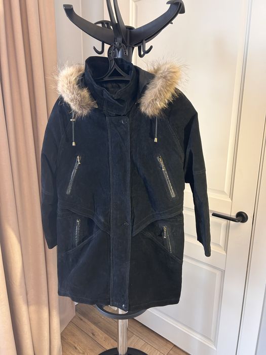 Замшевая натуральная женская куртка