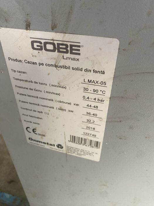 Centrala pe lemne Gobe 36-40kwa Pret negociabil