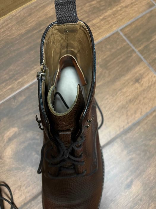 Мъжки зимни боти Massimo Dutti - естествена кожа, размер 44, кафяв