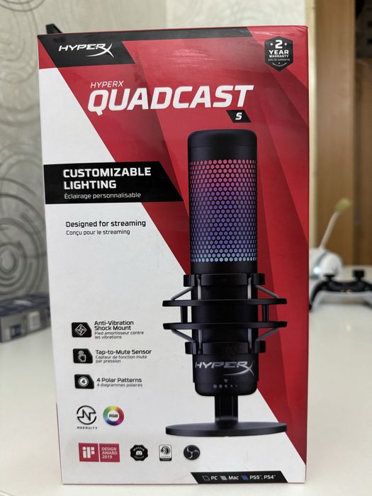 Продам микрофон HyperX Quadcast S