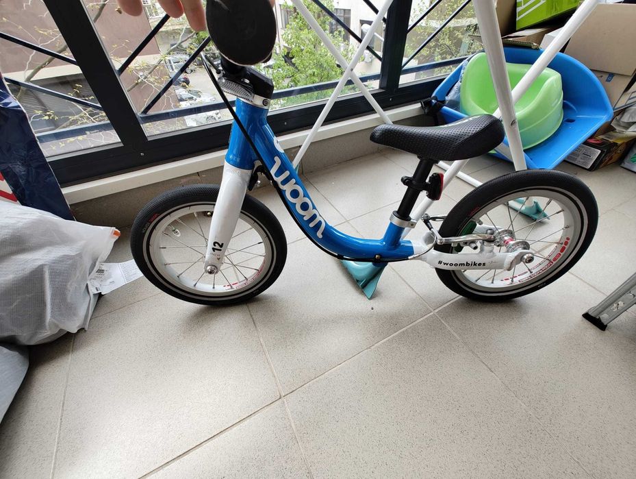 Vand Bicicleta Woom 1 + Casca XS Woom Albastra 1200 Ron stare f buna