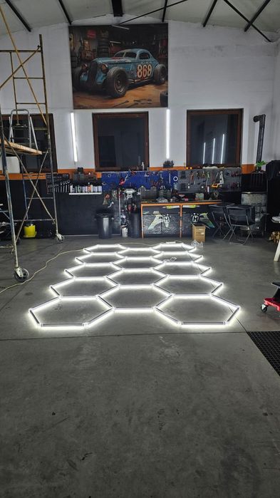 Lumini led  hexagonale pentru garaje ,magazine ,etc..