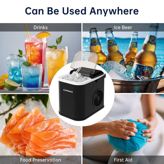 CORMIX машина за лед 120W 12кг/24ч самопочистваща се сензор