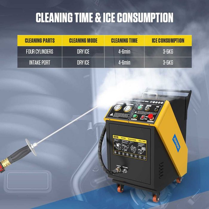 Професионална машина за почистване със сух лед AUTOOL HTS709