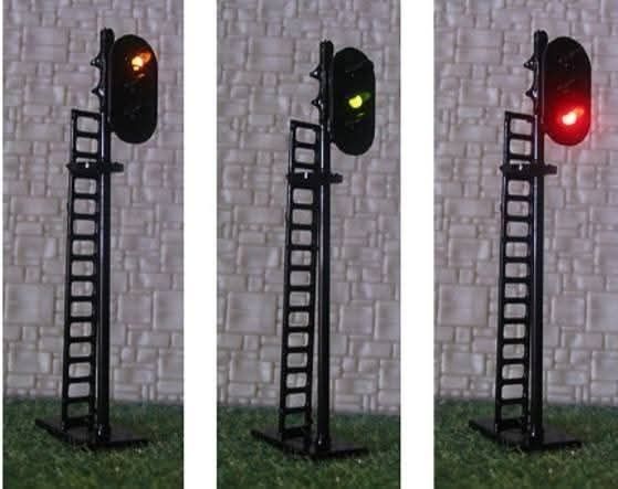 Semnale luminoase CFR trenuleț electric, semafoare scara HO, machetă