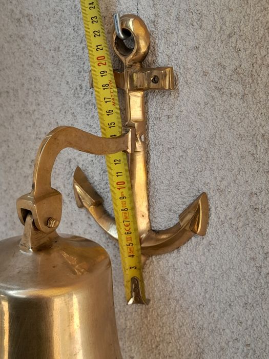 Clopot  mare cu ancora din alamă.
