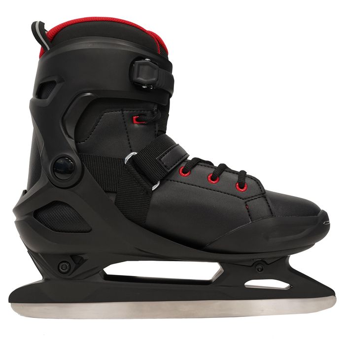 Patine gheață Fit 500 Negru-Roșu Bărbați - produs resigilat Decathlon
