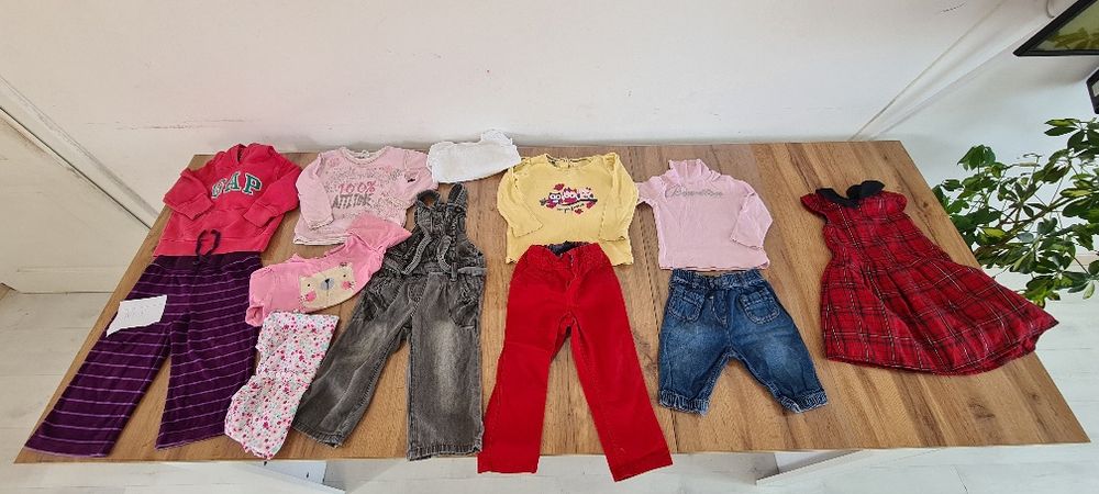 Лот момиче 12-18  месеца , размер 80-86 см 21 броя