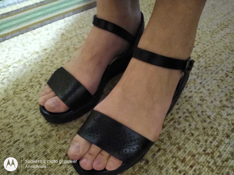 Дамски  черни сандали 10 лева