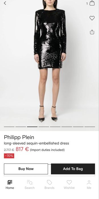 Philipp Plein рокля с кристали Нова!