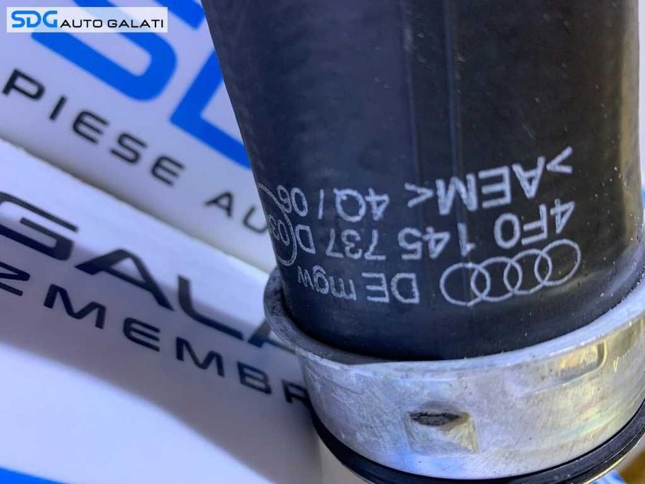 Furtun Conducta Presiune Aer Radiator Intercooler Audi A6 C6 2.0 TDI BLB BNA BRE BRF BVG 2005 - 2008 Cod 4F0145737D [D0896]